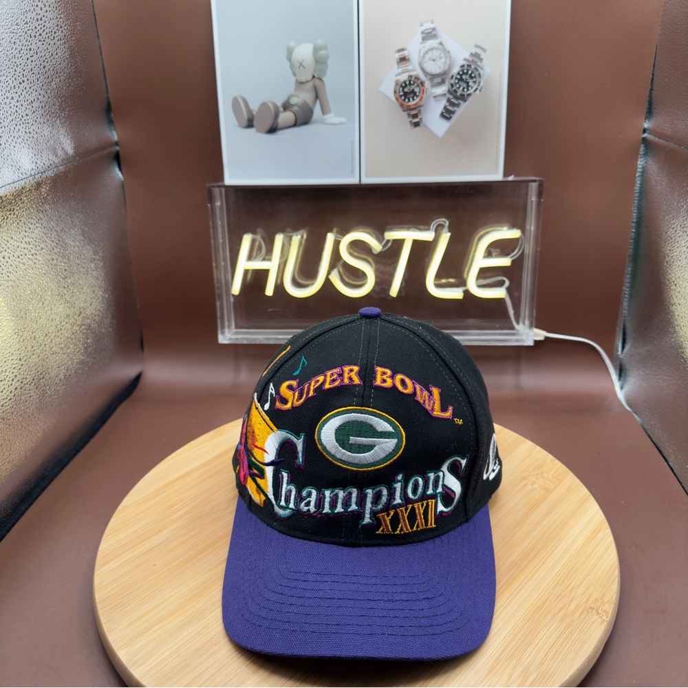Vintage Green Bay Packers NFL Snapback Cap 1996 Super Bowl Champions